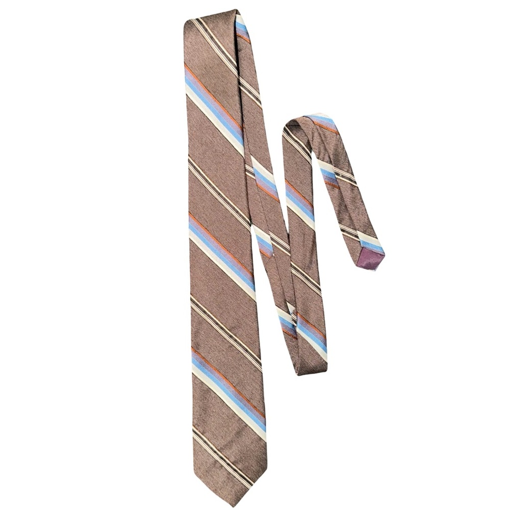 Vintage Etienne Aigner Brown Stripe‎ Neck Tie